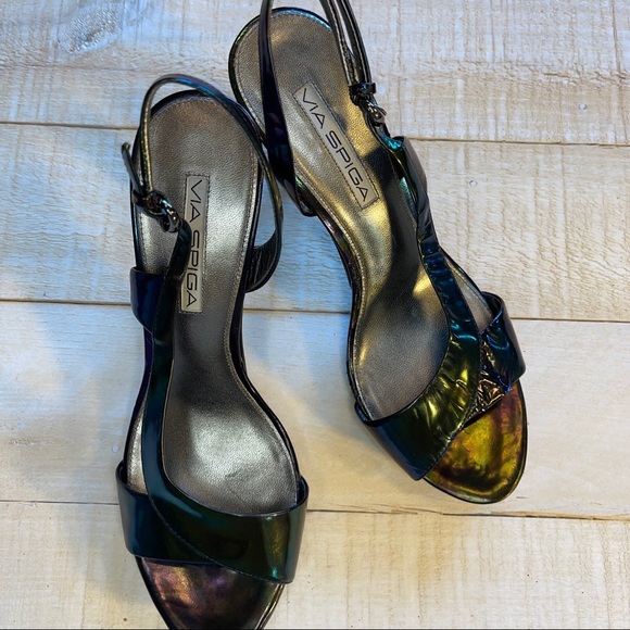 Via Spiga metallic heeled sandals - Picture 3 of 10